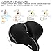 DAWAY C30 Large Wide Bike Seat - Most Comfortable Oversized Bicycle Saddle for Peloton, Mountain, Road, Cruiser, Stationary, Exercise Bikes - Soft Foam Padded Saddle for Men, Women & Seniors Gift