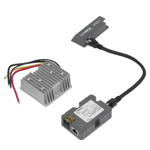 Inyector PoE de 150 W, kit GigE PoE con adaptador RJ45 y convertidor DC step-up de 12 V a 48 V, adaptador de alimentación PoE Gigabit compatible con antena Starlink V2 miniatura 1