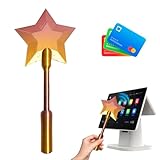 Feliciay Kreditkarten Zauber-stab Zahlungsstab Bezahl Zaubersta-b 3D Gedruckter Wand Zum Bezahlen 3D Print Bezahl Zauberstäbe Lustige Cardholder Kreditkartenhalter Für Teens Erwachsene（Gold）