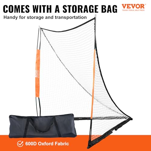Vevor LACROSSE GOAL 6 X 6IN BXK Lacrosse Goal, 6' X 6' Lacrosse Net, Portable Lacrosse Goal With Carry Bag, Fiberglass Rod Backyard Lacrosse Training Equipment, Easy Setup Collegiate Goal, Perfect For Youth Adult Training thumb #1