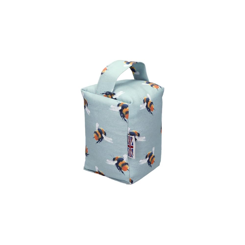 The Wheat Bag Duck Egg Blue Door Stop, Handmade Home Decoration Farmhouse Style - Bumblebee