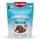 Healthybud Mini Beef Liver Dog Training Treats – Soft Low Calorie Trainer Bites (1 kcal Each) – 500+ Tiny Rewards for Puppies & Small Dogs – with Lion’s Mane & Reishi – Made in Canada – 6.5 oz