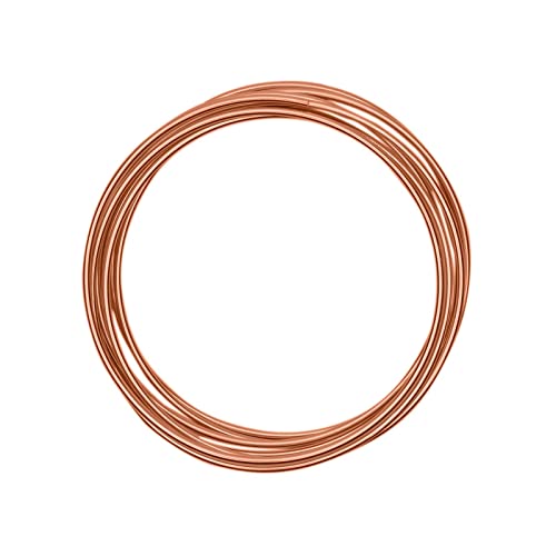 Vaessen Creative Alambre de Aluminio para Manualidades 3 m x 3 mm Orange Copper (Naranja) - Alambre Flexible Metálico para Bisutería y Arreglos Florales
