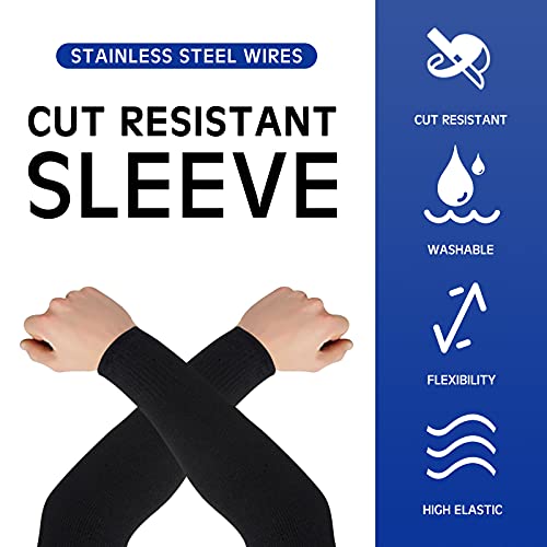 2 Pairs Cut Resistant Sleeves Thin Arm Protectors Arm Guard For Thin Skin And Bruising Arm Sleeves For Men Women (Gray, Black) #TOP1