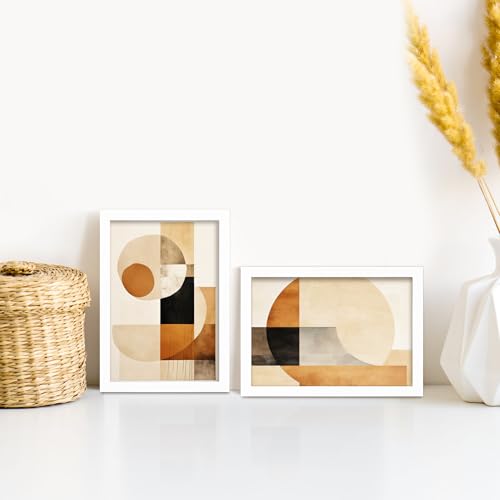 Image of LaVie Home 5x7 Picture Frame White Set of 10, Display 4x6 with Mat or 5 x 7 Without Mat Picture, Photo Frame Collage for Wall Gallery or Table Deco, Hanging or Tabletop Display