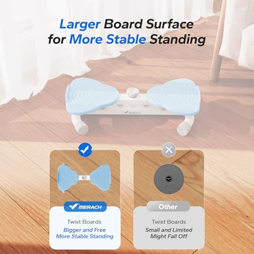 Image of MERACH Waist Twister Machine Exercise, Ab Twist Board with 300 lbs Weight Capacity, Abs Workout for Slim Waist and Core Ab Exercise, Noiseless Home Gym Equipment for Women Men