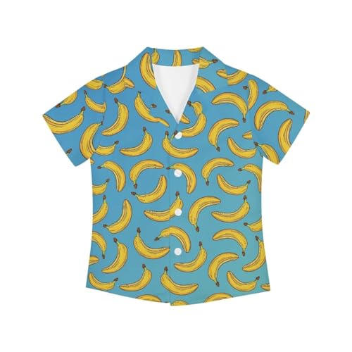 Boys Girls Hawaiian Shirt Little Big Kids Casual Summer Beach Shirt Button Down Short Sleeve Blouse Tops 3-16T