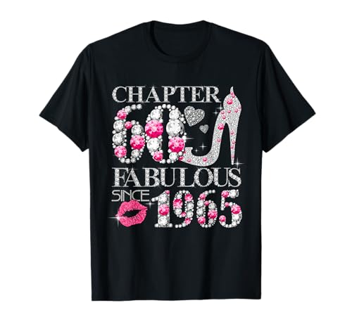 Chapter 60 Fabulous Since 1965 Diamond Heels 60th Birthday Camiseta