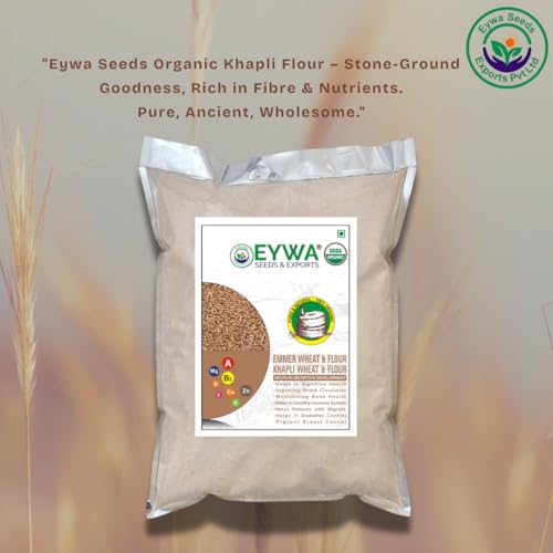 Image of Eywa Seeds & Exports Pvt Ltd Organiic Khapli Wheat Flour (15 Kg) For Eating And Cooking | Khapli Gehu Atta | Produce Of India From Organic Farms