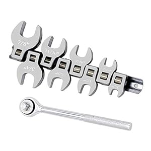 GOSWIFT 3/8 Inch Drive Crowfoot Wrench Set SAE Size 3/8