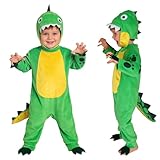 Beipegin Disfraz Dinosaurio Niño,Recién Nacido Mono Dinosaurio con Capucha y Cola Disfraz Animal Bebe Niño Niña Carnaval Halloween Ropa 12-48 Meses