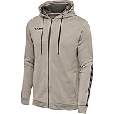 hummel Herren Hoodie Hmlauthentic Poly Zip Hoodie, Grey Melange, XL, 204937-2006-XL