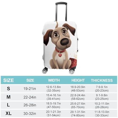 Carry on Luggage Cover Dog Suitcase Covers for Luggages Tsa Approved Travel Luggage Sleeve Protector Elastic Suitcase Protector Anti-Scratch Washable Fits 19-30 Inch Case -S2