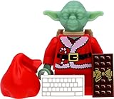  LEGO Star Wars Minifigur Jedi Meister Yoda (als Weihnachtsmann, Santa Yoda) mit Zubehör
