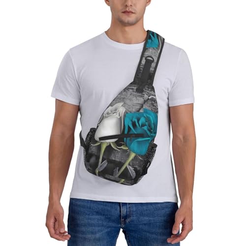 Bolso cruzado tipo mochila deportiva para hombre y mujer negro miniatura 7