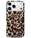 J.west Compatible with iPhone 17 Pro Case,Luxury Sparkle Translucent Clear Vintage Leopard Print Soft Silicone Cover for Girls Women Protective Phone Case for iPhone17Pro 6.3 inch Cheetah