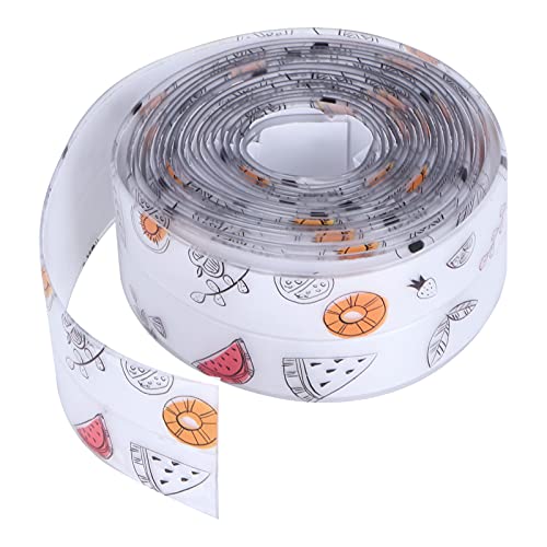 Image of Caulk Tape, Sealing Strip Eco-Friendly PVC for Toilet Walls for Kitchens for Shower Rooms for Bathtubs(Transparent Printing Fruit Color, Polar Animals)