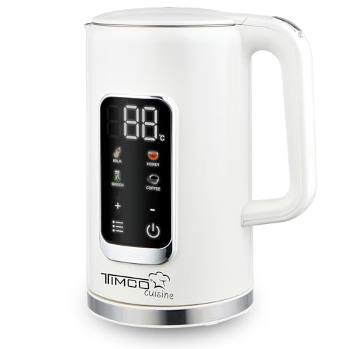 La Mejor Lista de Jarra Calentadora de Agua que Puedes Comprar On-line. 48 Tetera Timco Jarra Electrica Digital Automática Para Calentar Agua 1.7 L 4 niveles de temperatura Preestablecidos JE8723DB