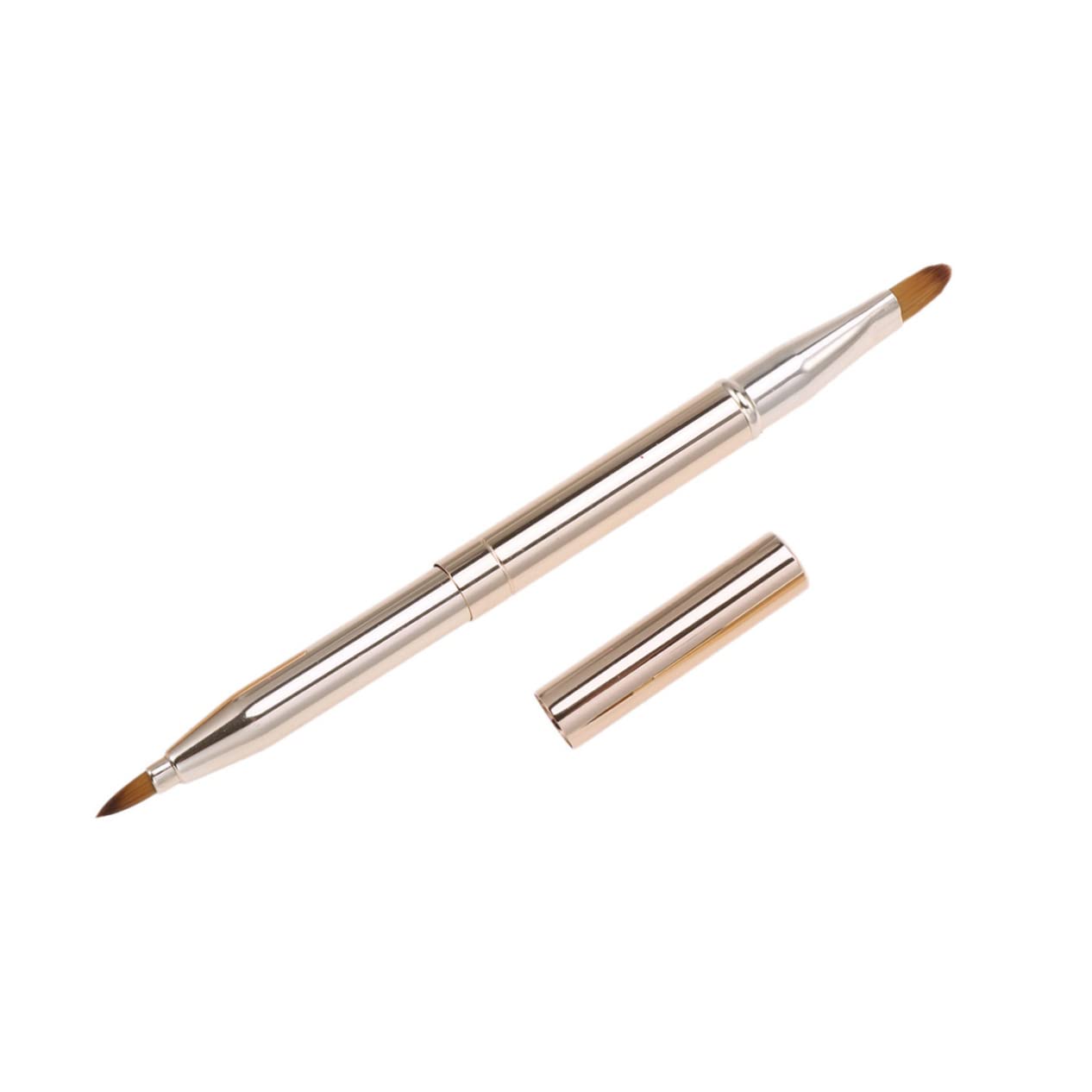 LIFKOME 1Pc Dual Ended Lip Brush Applicator for Makeup Retractable Lipstick Gloss Wand Tool for Lip Gloss Liquid Cosmetics Compact Easy to Carry