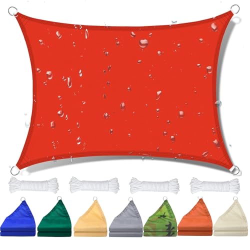 ZHJSHOU Voile d'ombrage Rectangulaire 1mx1m Imperméable, 95% Protection Solaire 180gsm pour Patio,Pergola,Jardin,Terrasse Exterieur- Toile Ombrage Etanche...