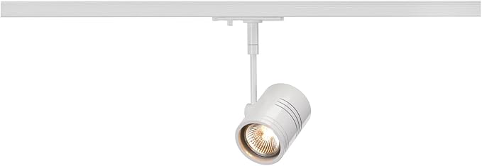 SLV SLV 1-fase systeem armatuur BIMA 1 / spot, led spot, plafondspot, plafondarmatuur, railsysteem, binnenverlichting / GU10 50W wit