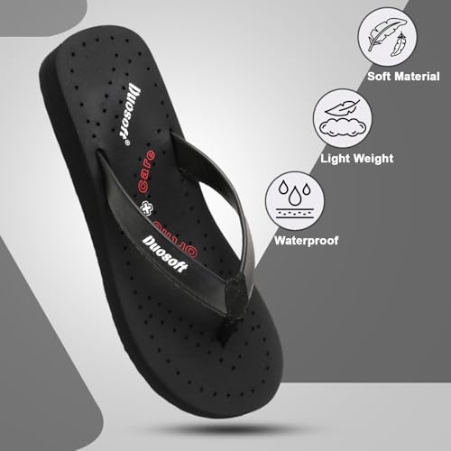 Image of Duosoft Flip Flop for Women | Soft Comfortable | Breathable | Fashionable | Stylish | Trendy | Super Soft | Lightweight | Anti-Slip Sole | Indoor & Outdoor |DW-31-Brown