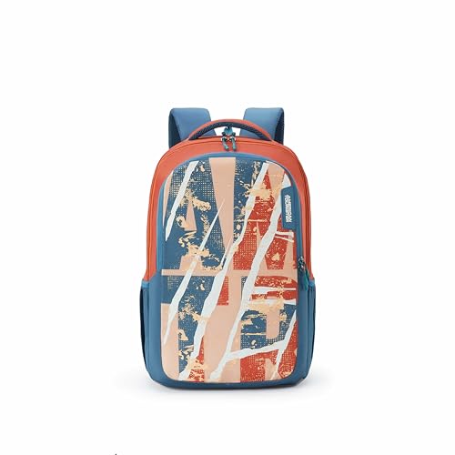 Image of American Tourister Stan | 35 Ltrs | 3 Compartments | Bottle Pocket | Ergonomic Padded Back Panel & Shoulder Straps | Secondary School Backpack | 1 Year International Warranty | Rust Green