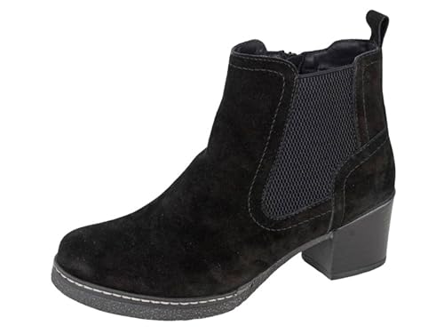 Cipriata L541 ALESSINA Real Suede Ankle Boot (Black Real Suede, UK Footwear Size System, Adult, Women, Numeric, Medium, 6)