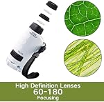 Upgraded Little Marvin Miniscope, 2025 New Mini Microscope, Pocket Microscope for Little Scientists, Handheld Mini Scope (White)