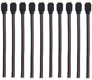 10 pcs/Pack 5.9 inch / 150 mm 4 Pin RGB LED Strip Lights Extension Cable Connector4 PIN RGB Male and Female Connector Wire Cable for 3528 5050 SMD LED Strip