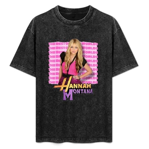 Hannah Montana Essential Men's T-Shirt Graphic Shirts Unisex Black Tee S