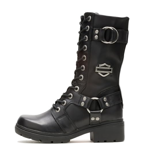 Harley-Davidson Women's EDA Leather Motorcycle Casual Boot, Black, 7.5 - image 5