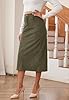 HERBATOMIA Women’s Midi Corduroy Winter Skirt Penc... #1