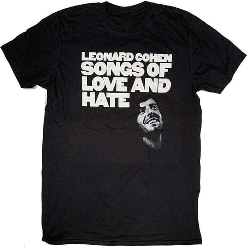 Leonard Cohen T Shirt - Songs of Love and Hate Cotton Mens Black M
