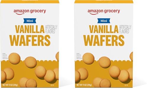 Amazon Grocery, Mini Vanilla Wafers, 11 Oz (Pack of 2)