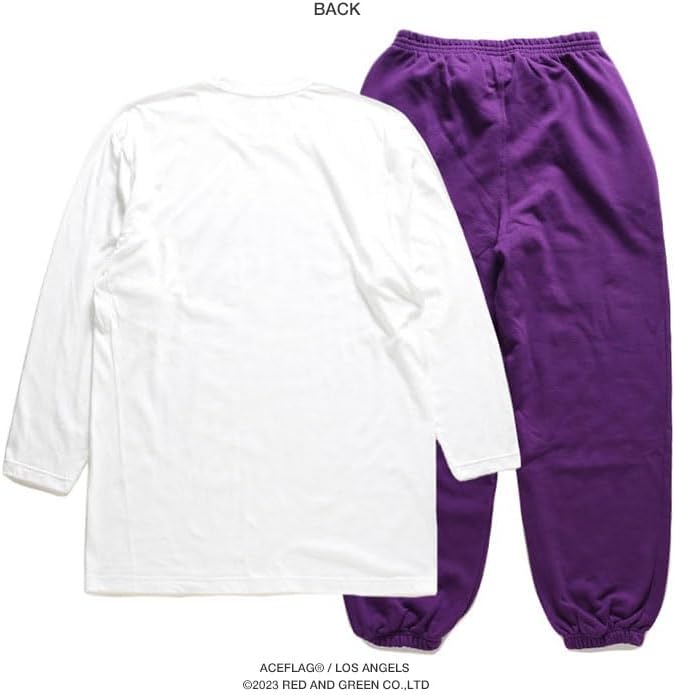 [エースフラッグ] 上下セット 長袖 メンズ 大きいサイズ セットアップ ロンT 上下 大麻 マリファナ ヘンプ HEMP AF-S