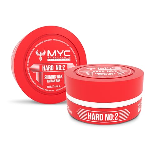 MYC BARBERSHOP – Hard No:2 Haarwachs/Hair Wax 150 ml – Starker Halt & Glanz/Strong Hold & Shine – Styling Wax für Männer/for Men – Professionelle Salonqualität (150 g (1'er pack))