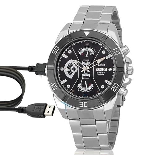 Image of m mhb New Full HD 1080p Security Camera HD Spy Wrist Watch Camera Surveillance Indoor Outdoor Hd Video Recording with Inbuilt 32GB SD Card