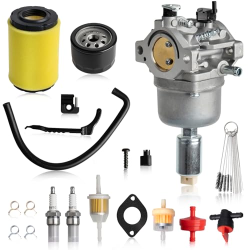 Carburetor Kit for Craftsman LT1000 LT2000 LT3000 LTR2000 YT3000 YTS3000 DYT4000 T2200 GS3500 Riding Mower 14.5-21HP Replaces 791858 792358 793224 794572 with Air & Oil Filter