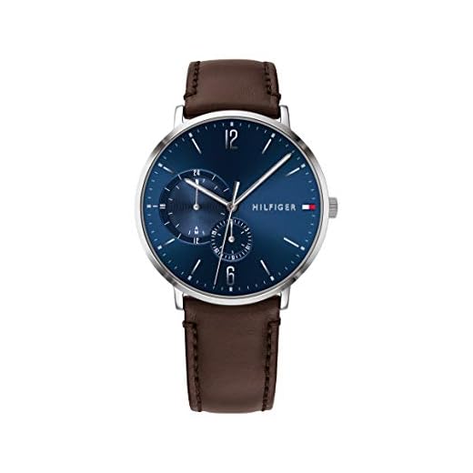 Tommy Hilfiger Reloj Analógico de Cuarzo multifunción para hombre con Correa en piel Marrón oscuro - 1791508