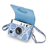 Contenu de l'emballage : 1 étui pour appareil photo en cuir PU et 1 bandoulière réglable (REMARQUE : l'appareil photo n'est pas inclus).