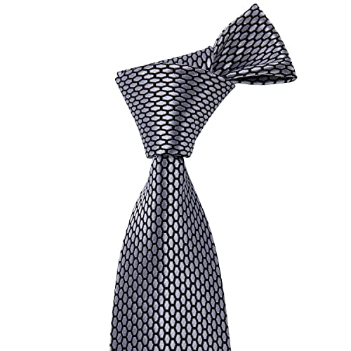 Image of Barry.Wang Mens Tie Set Plaid Check Neckties Formal Business Wedding Luxury Pocket Square Cufflinks