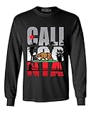 shop4ever California Palm Tree Long Sleeve Shirt California Shirts 2XL Black 0