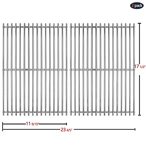 Hongso 17.5" Sus304 Stainless Steel Gas Grill Grates For Weber Spirit 300 Series, Spirit 700, Genesis Silver B/C, Genesis Gold B/C, Genesis Platinum B/C, Genesis 1000-3500, 7639 7638 #TOP1
