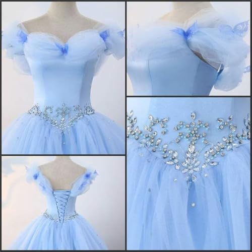 Image of Women's Off Shoulder Quinceanera Ball Gowns Masquerade Princess Long Prom Formal Evening Party Dress