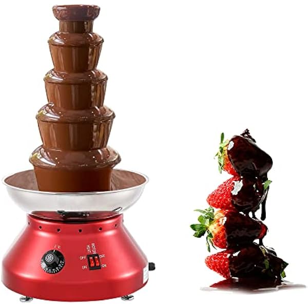 5-Poziomowa Fontanna Do Fondue Czekoladowego, Podgrzewacz Czekolady Ze Stali Nierdzewnej, Komercyjna Fontanna Do Dekoracji Imprez Czekoladowych, Wesel I Restauracji