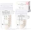 NCVI 4+7 oz Breastmilk Storage Bag Freezer for 0-3 Months, Breast Milk Feeding Bag with Temp-Sensing, Doubled-Sealed, Self Standing, Easy Pour Spout, BPA-Free, 4oz(70count)+7oz(30count)