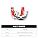Hayabusa Combat Sports Mouth Guard Youth, Kids and Adult Sizes Comes with Case - White/Red, Adult