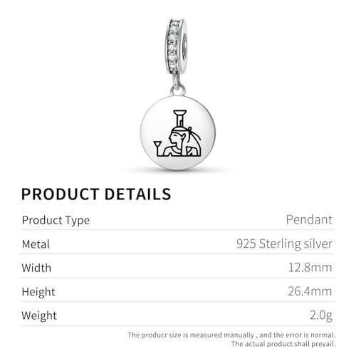 Charm Néphthys compatible bracelet original, breloque argent 925 DIY