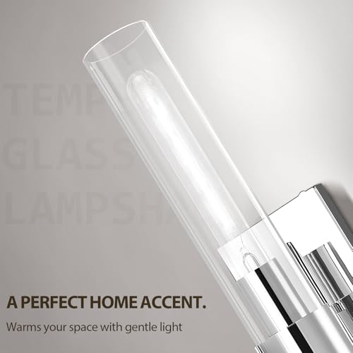 Image of Nickle Wall Sconce, 22.8 inch Vanity Lights for Bathroom, Sconces Wall Lighting 2-Light, Modern Wall Lamps for Bedroom Living Room Bathroom Hallway